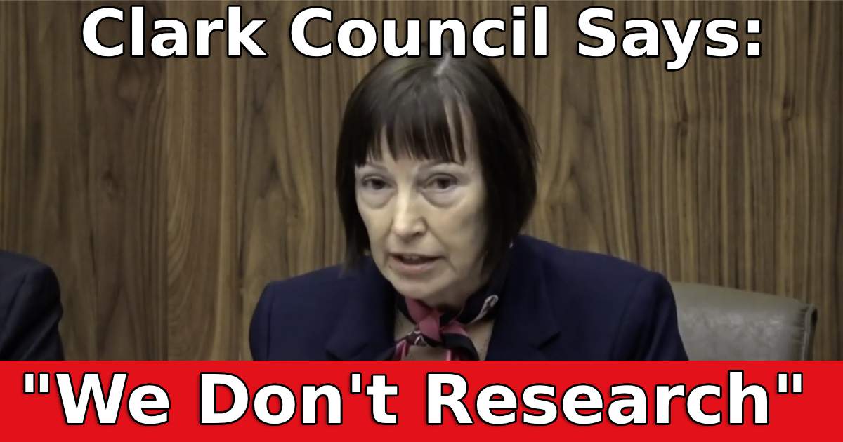 Clark Council Doesn't Do Research